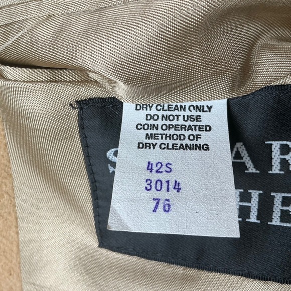 Stuart Hughes Mens 42S Camel Hair Blazer Jacket Tan Two Button Made USA - Picture 7 of 10